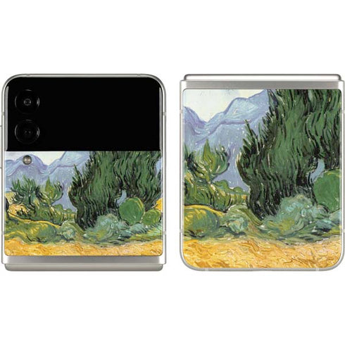 Vincent Van Gogh Wheatfield with Cypresses Galaxy Z Flip3 5G Skin